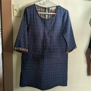 Navy blue shift dress - M